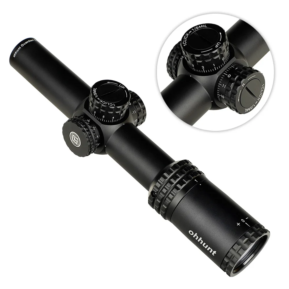 ohhunt® 1-6X24 IR 30MM SFP Red Illuminator Horse's Hoof Reticle LPVO Scope