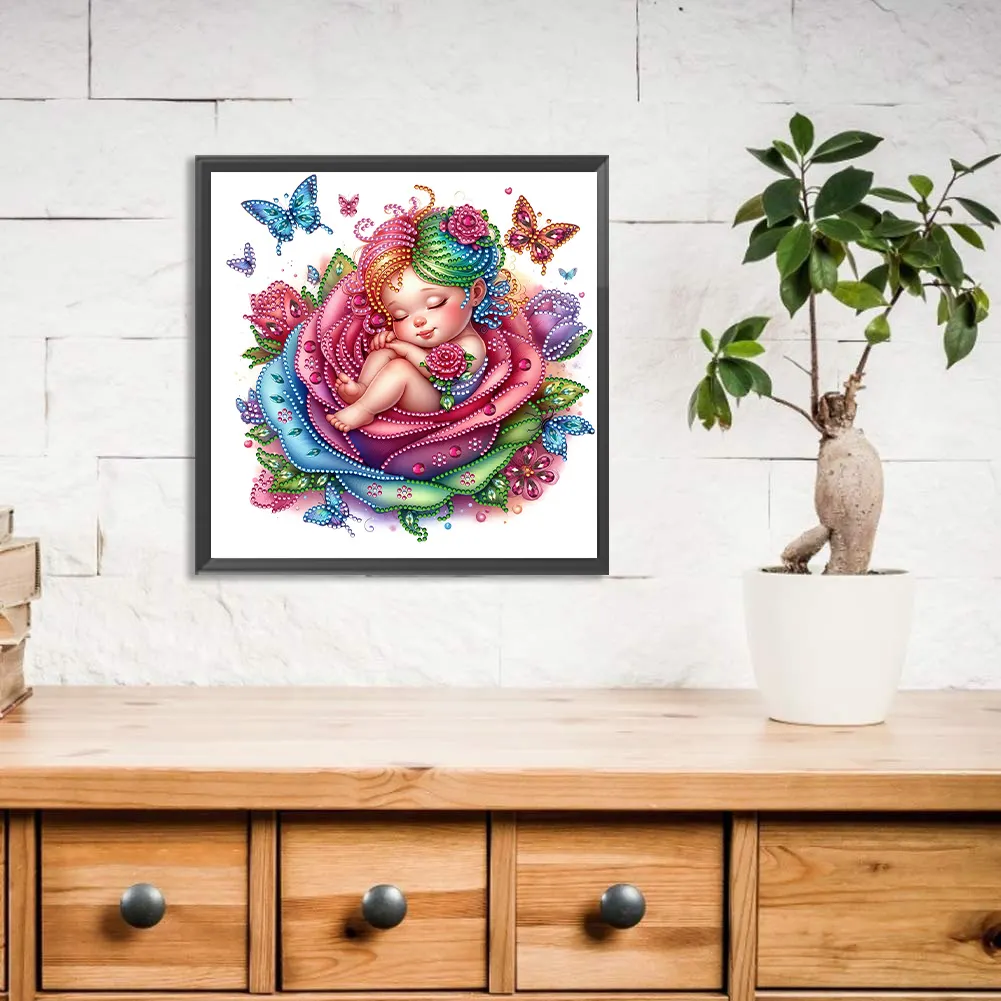 Diamond Painting - Partial Special Shaped Drill - Rose Child(Canvas|30*30cm)