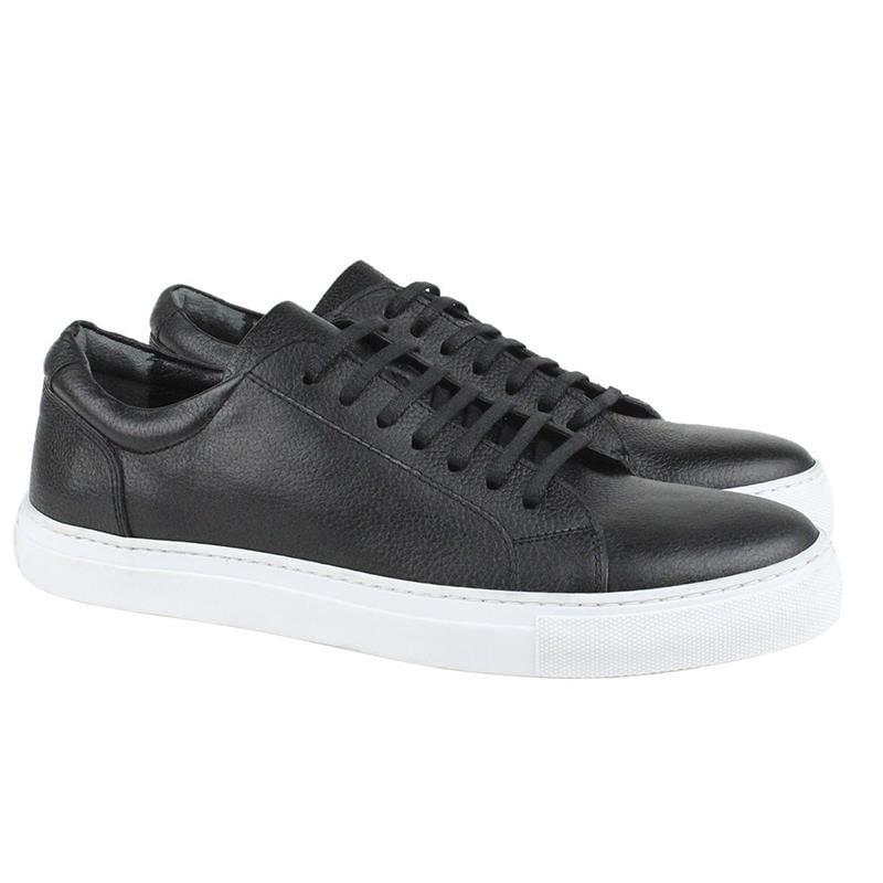 Callizio Men's Genuine Leather Sneakers Casual Breathable Shoes for Adults Footwear Chunky Fashion 35-48 EU Large Small Size