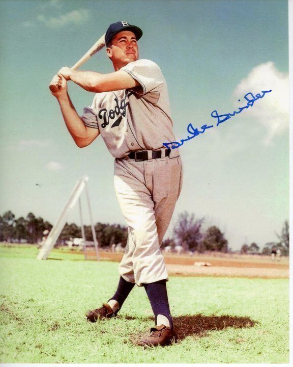 DUKE SNIDER Signed Autographed MLB BROOKLYN DODGERS Photo Poster painting