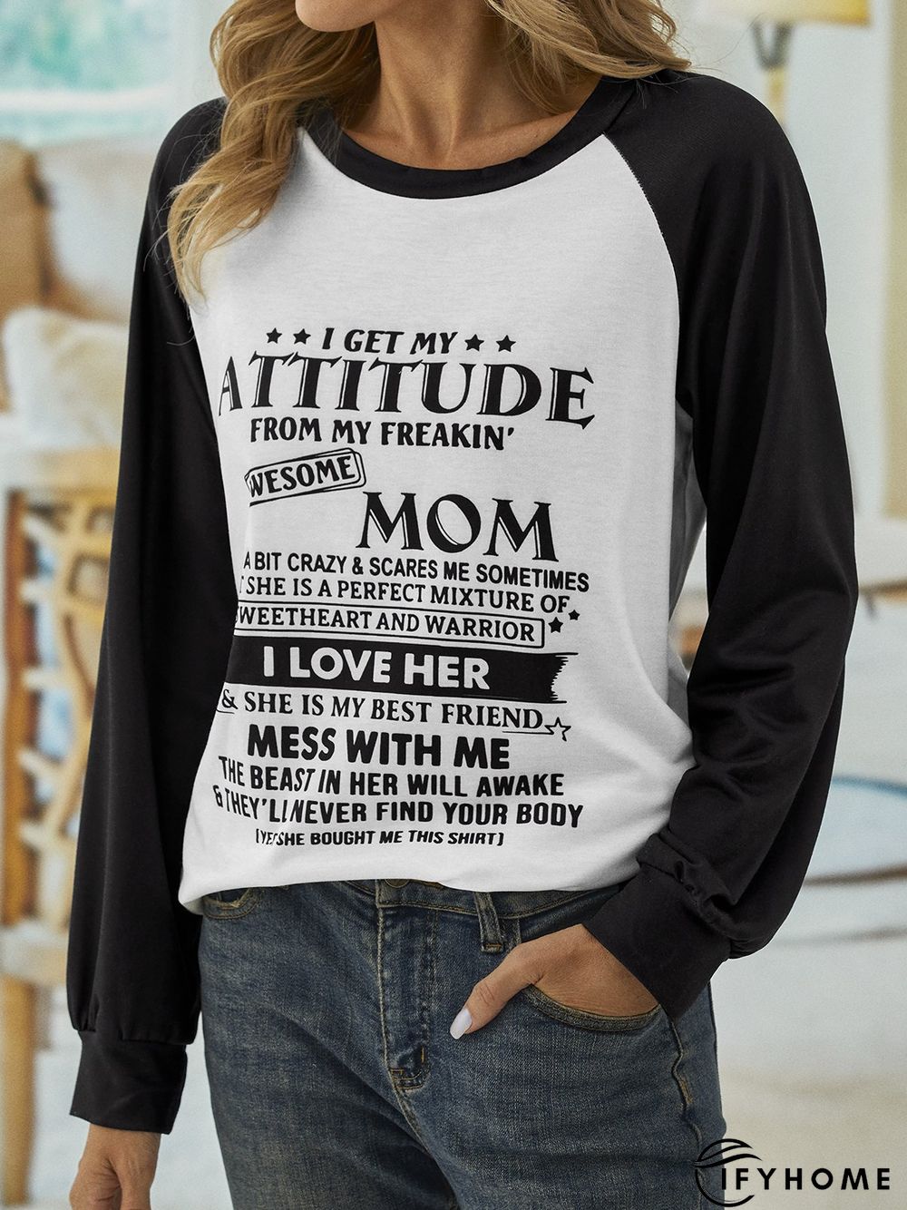 Crew Neck Regular Fit Casual Sweatshirt | IFYHOME