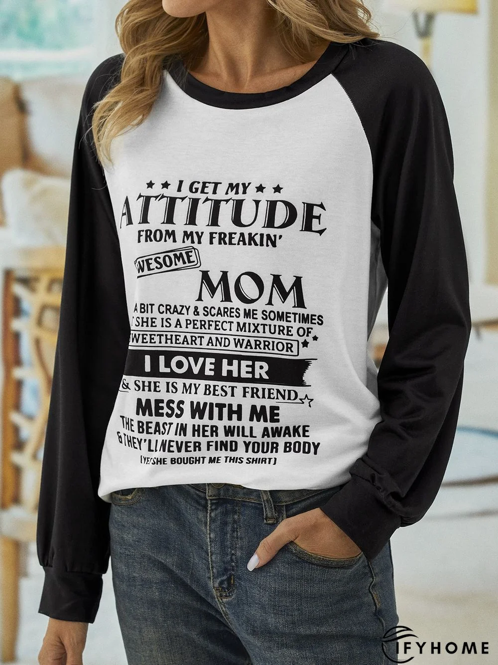 Crew Neck Regular Fit Casual Sweatshirt | IFYHOME