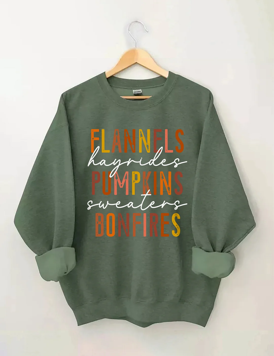 Flannels Hayrides Pumpkins Sweatshirt