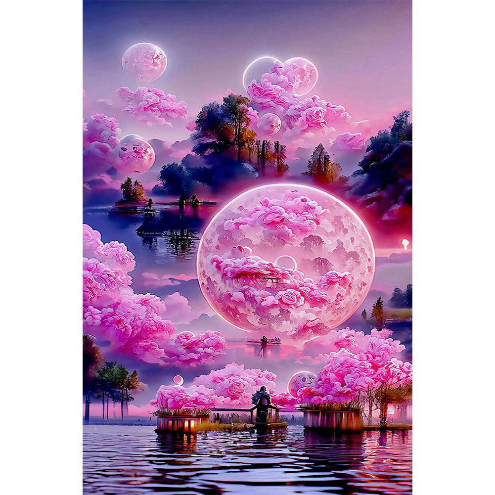 Sakura Moonlight Wonderland (40*60CM) 18CT Stamped Cross Stitch gbfke