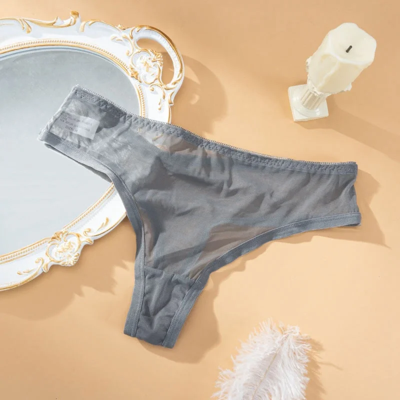 Mesh Transparent Women's Panties Hot Sexy Underwear Pantys Low-Waist Female Underpants Lingerie Briefs Women G-String Thongs