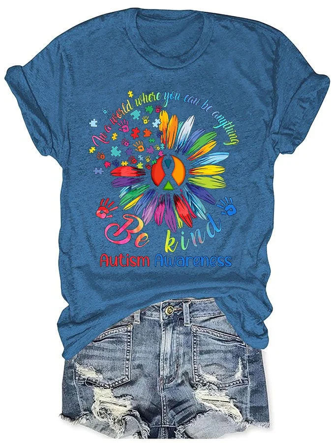 Casual Be Kind Print T-Shirt