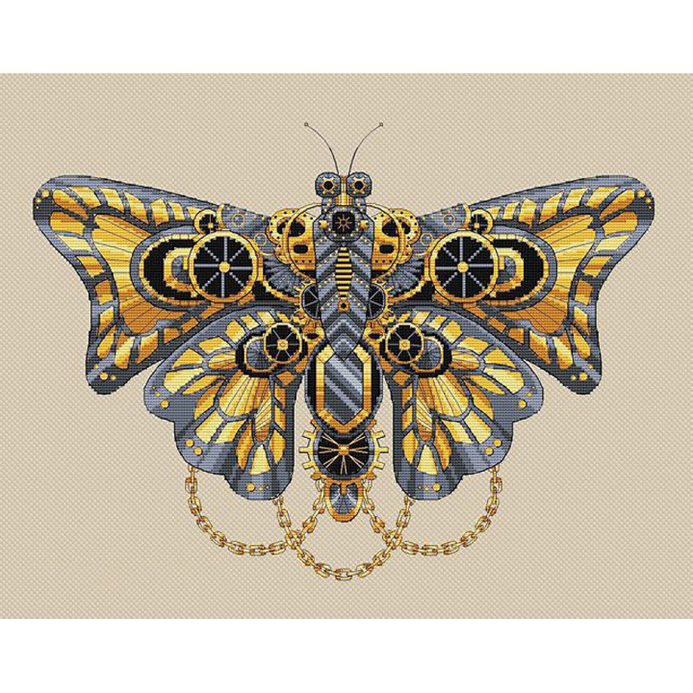 

Mechanical Butterfly - 11CT Stamped Cross Stitch - 40*50CM, 501 Original