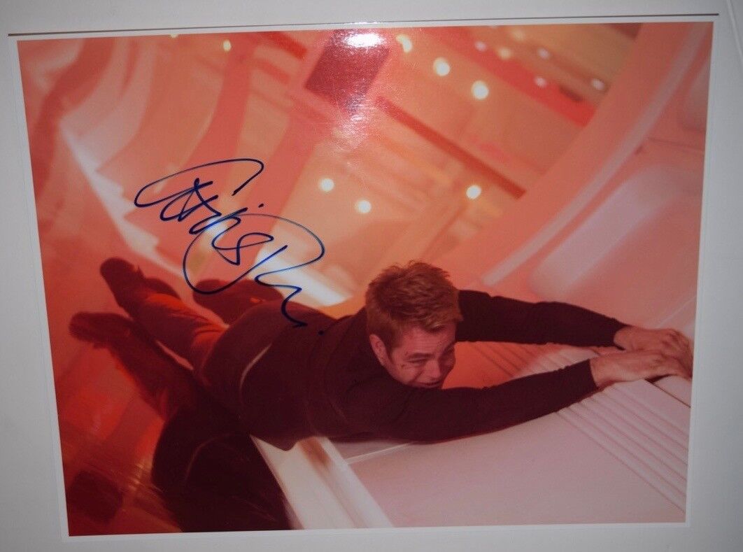 Chris Pine Signed Autographed 11x14 Photo Poster painting STAR DREK INTO DARKNESS COA VD