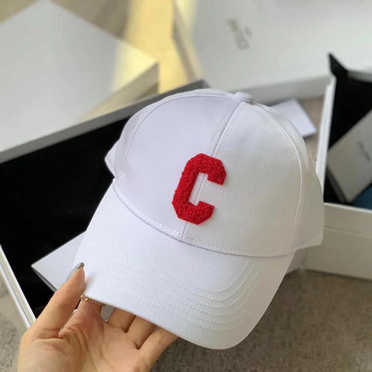 Trend Letter Baseball Cap Mens Womens Adjustable Navy Letter C Cotton Baseball Cap Spring Summer Leisure Sunshade Cap