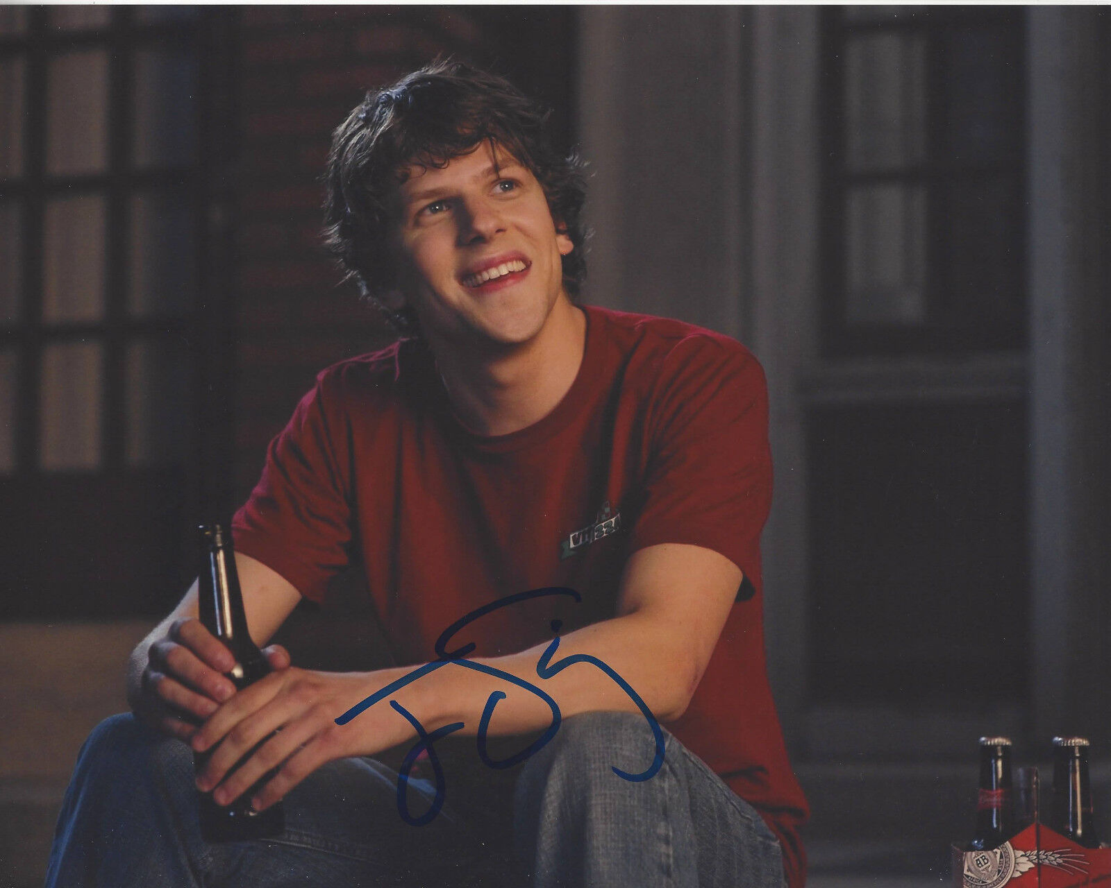 JESSE EISENBERG SIGNED 'THE SQUID AND THE WHALE' 8x10 Photo Poster painting ACTOR w/COA PROOF