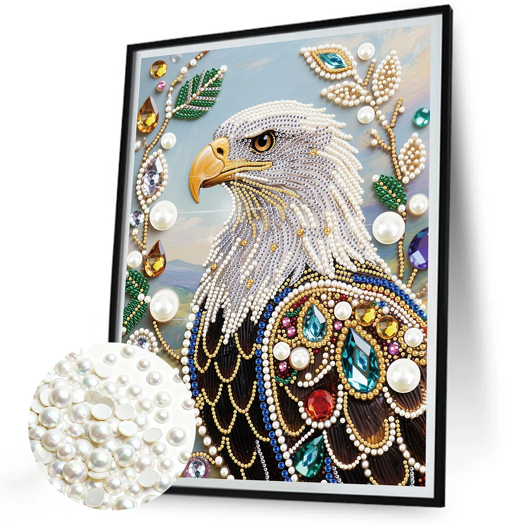 Eagle B Special Shaped 5D DIY Partial Drill Pearl Diamond Painting Kit for Adults Beginners Home Decor 30x40cm