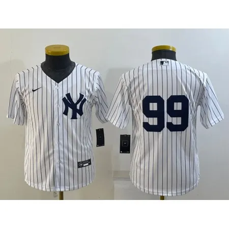 Youth New York Yankees #99 Aaron Judge White Stitched Baseball Jersey 52TO