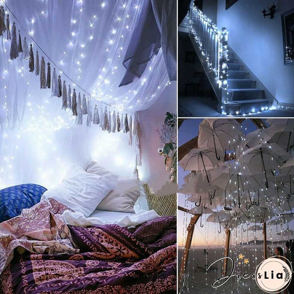 Usb Plug In 50/100/200 Led Micro Copper Wire String Lights Party Fairy Lamp Xmas
