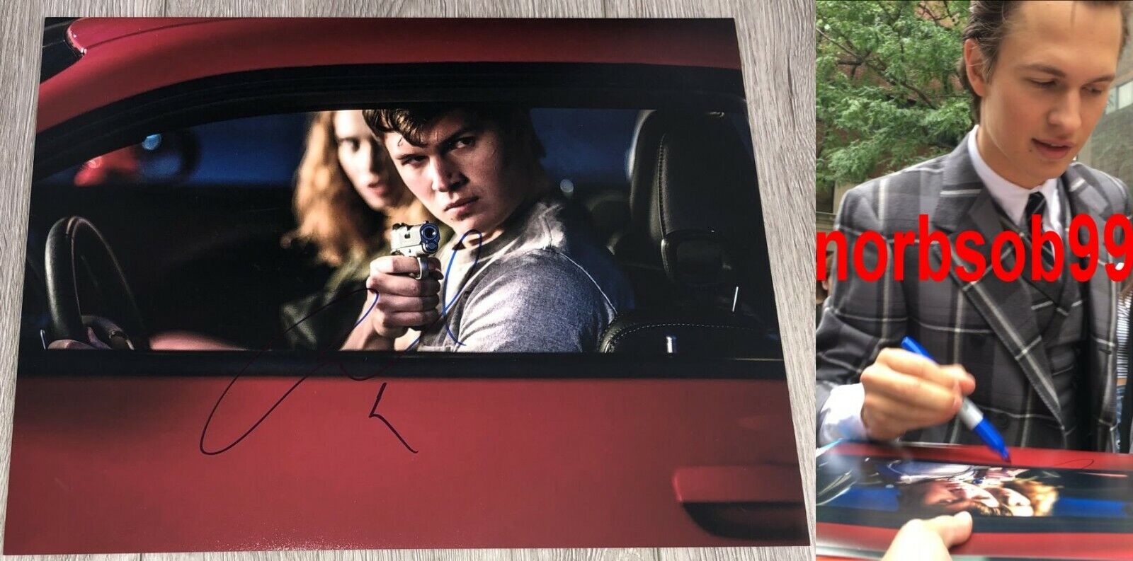 ANSEL ELGORT SIGNED BABY DRIVER 11x14 Photo Poster painting B w/EXACT PROOF & BECKETT BAS COA