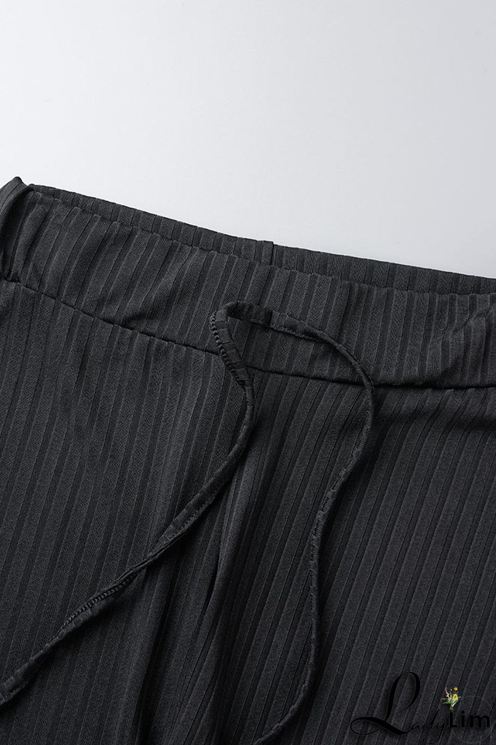 Black Casual Solid Patchwork U Neck Sleeveless Three Pieces