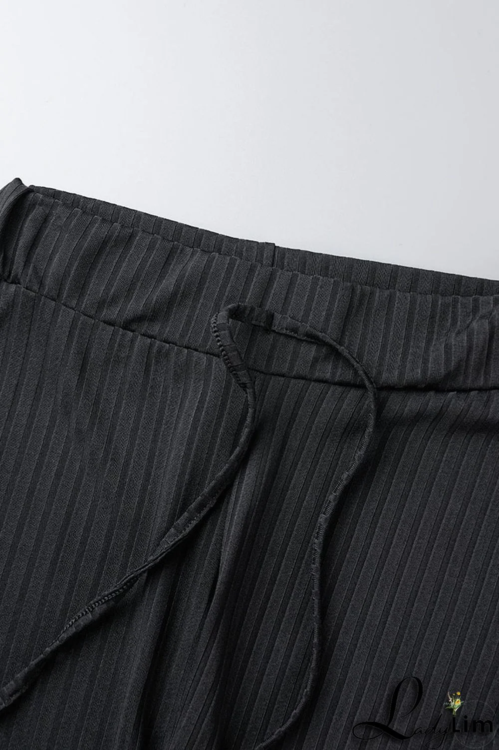 Black Casual Solid Patchwork U Neck Sleeveless Three Pieces