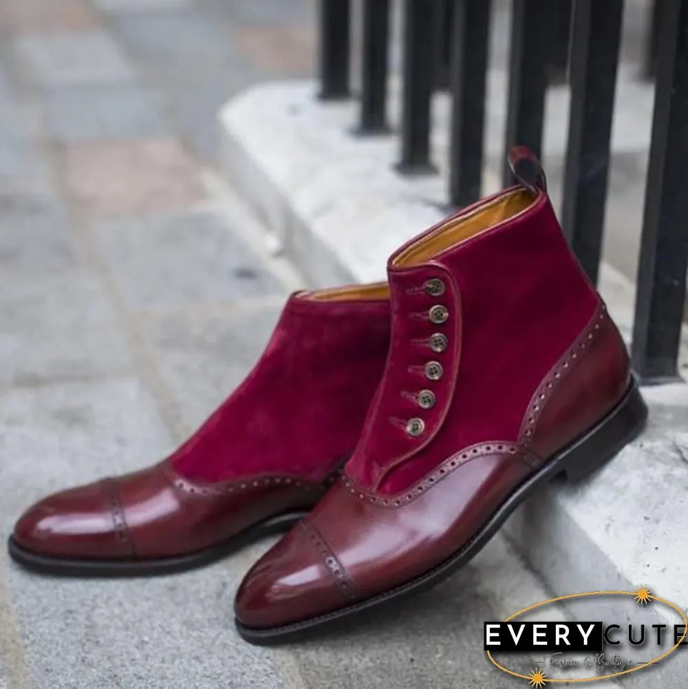 Handmade Elegant Vintage Chelsea Button Boots