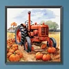 Diamond Painting-DIY Full Round Drill Pumpkin Car