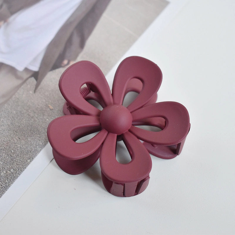 Women’s Sweet Flower Plastic Resin Stoving Varnish Hair Claws