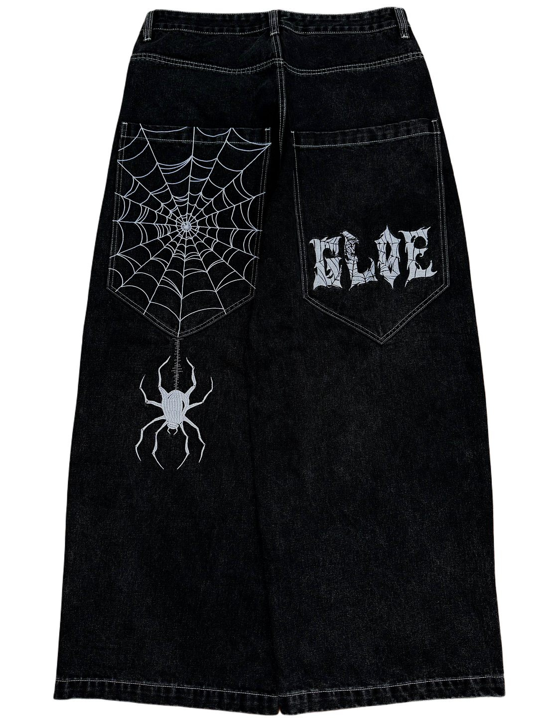 Black Wideleg  V2 Spider Jeans