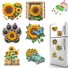 6Pcs Acryl Sonnenblume - 5d DIY Handwerk Aufkleber Magnet