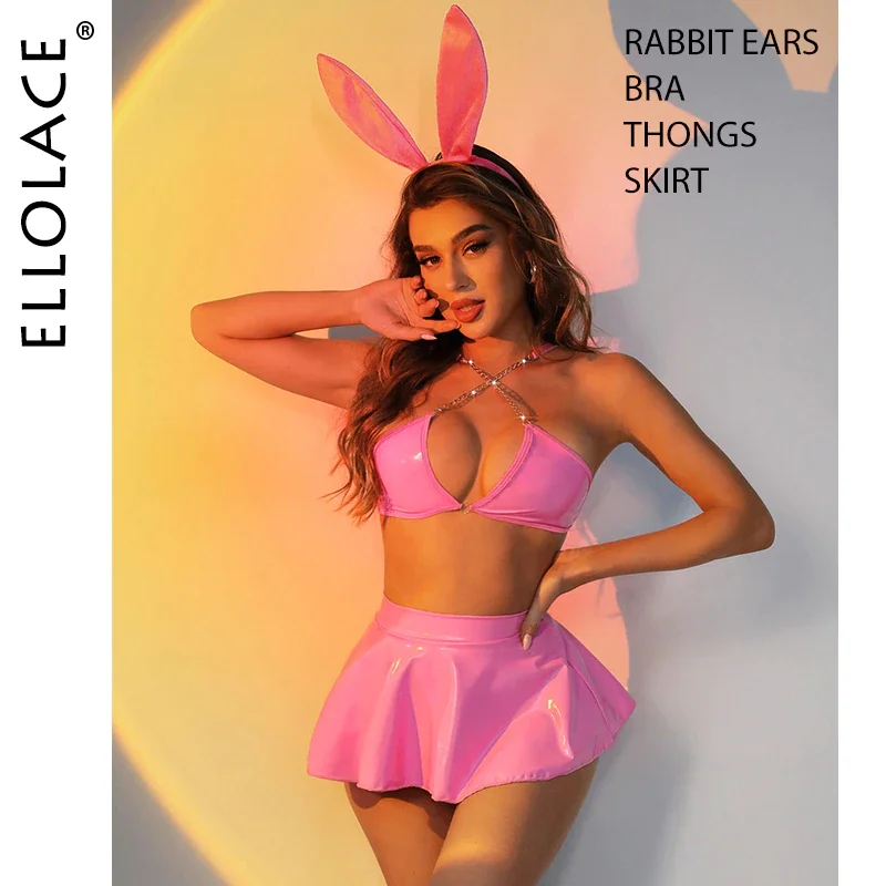 Billionm Latex Bunny Female Lingerie Naked Woman Pornography Pvc Fetish Sissy Sexy Erotic Hot Outfit Leather Night Wears Ladies