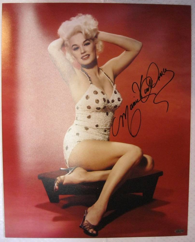 Mamie Van Doren Signed 16x20 Autograph Photo Poster painting Playboy Model Auto OC Dugout Holo