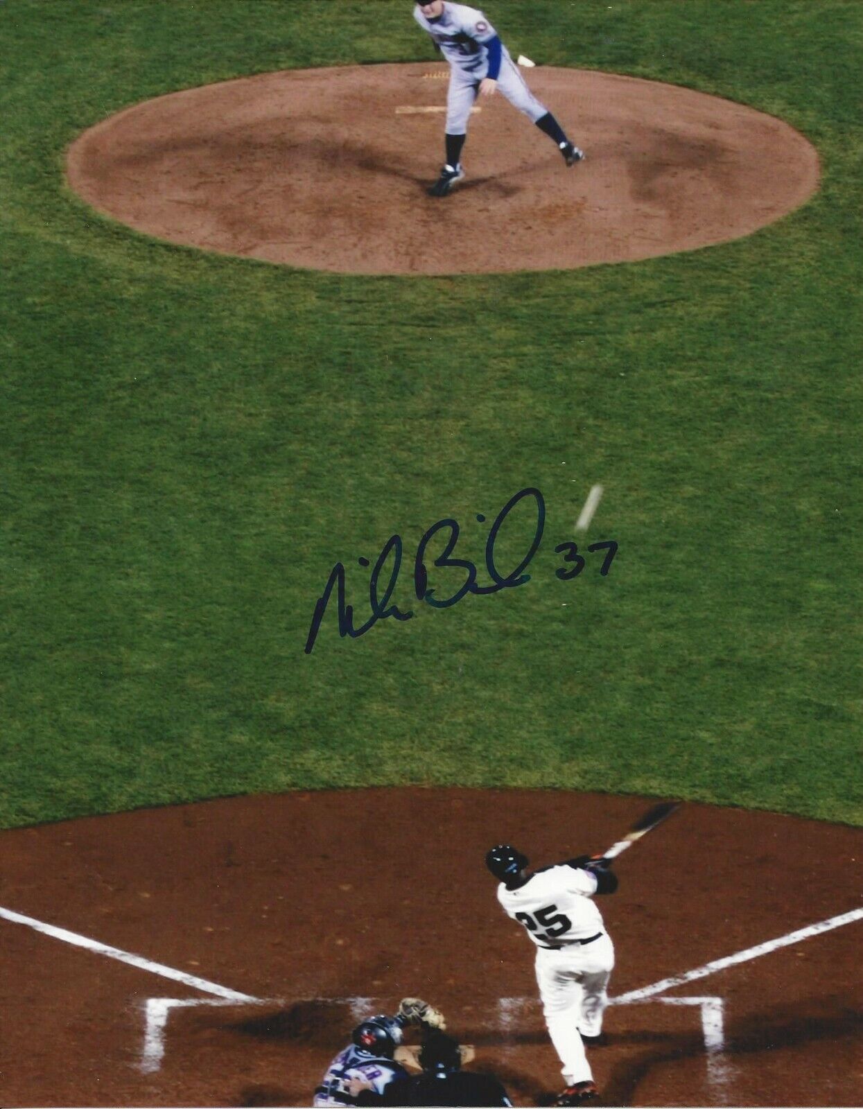 Mike Bacsik autographed 8x10 Texas Rangers Bonds Home Run#S884