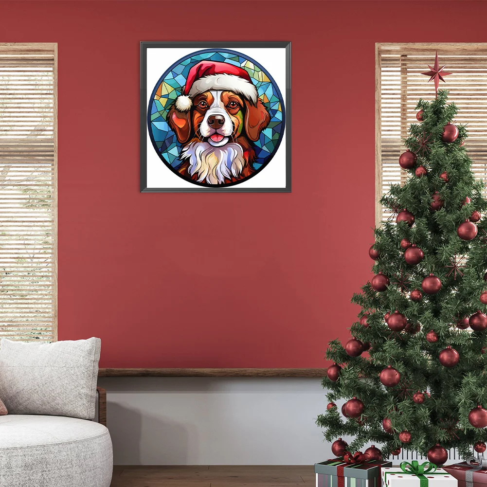 DIY Paint By Number 40*40cm - Christmas Dog