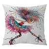 Quirky Girl Stamped Cross Stitch Pillow Cover Kit 11CT 3-Strand DIY Embroidery 45x45cm with Zipper tapestrymarket