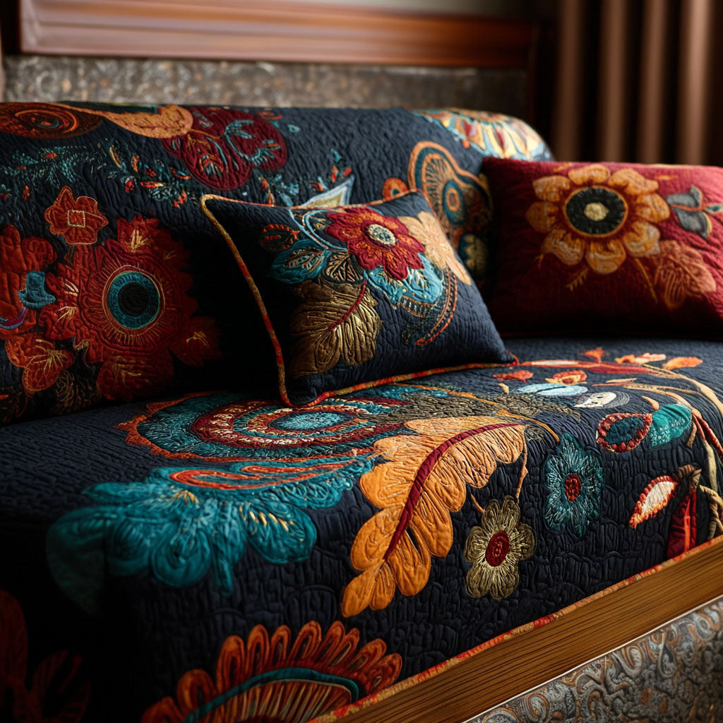 Dandelion Sky Quilted Sofa Cover NCU0PT10053 everthome