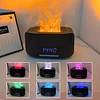 Flame Diffuser Humidifier 400ml, Fireplace Diffuser Alarm Clock with Remote Control