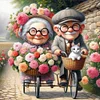 Old Couple-Full Square Diamond Painting(35x35cm)
