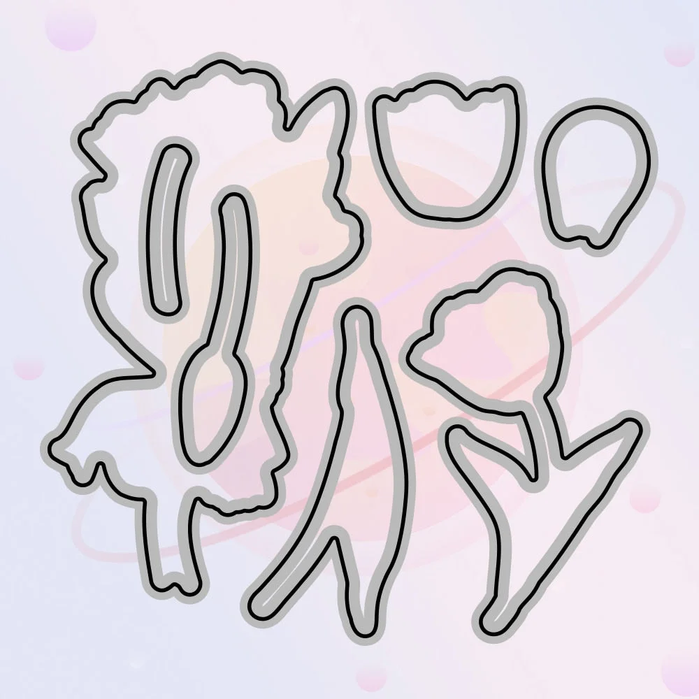 Flowers Tulip Cutting Dies Clear Stamp Mother's Day Gifts DIY Scrapbooking Cut Dies Stamps For Paper Cards Making Stecil Decor