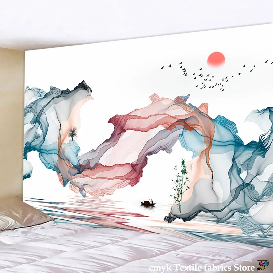 Unique Buddhist realm Wall hanging Tapestry psychedelic pattern yoga throw beach throw carpet Hippie Home Decor Wall Tapestry