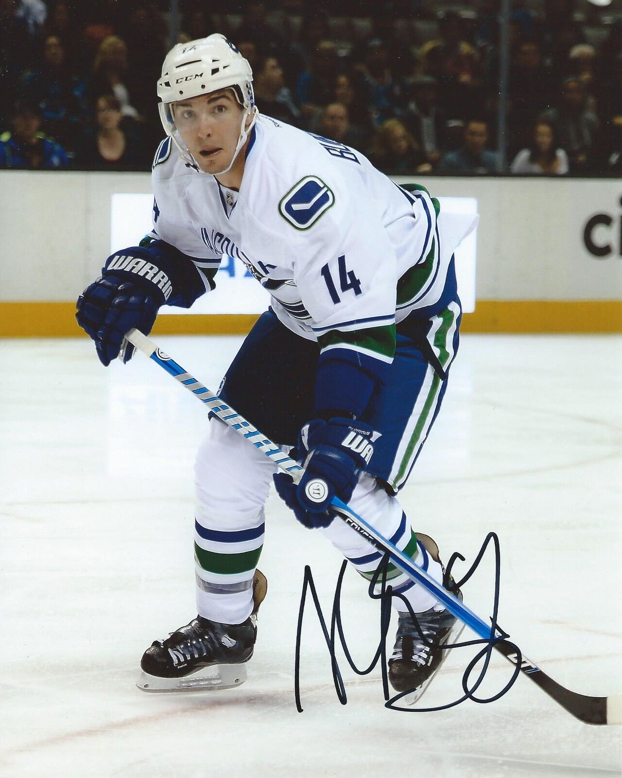 Alexandre Alex Burrows Signed 8x10 Photo Poster painting Vancouver Canucks Autographed COA B