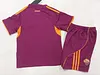 Joyfball 2025/2026 Kids Size Roma Home Soccer Jersey 1:1 Thai Quality