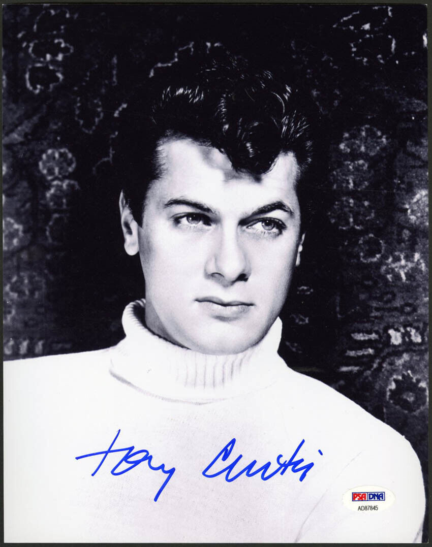 Tony Curtis SIGNED 8x10 Photo Poster painting Some Like It Hot Defiant Ones PSA/DNA AUTOGRAPHED