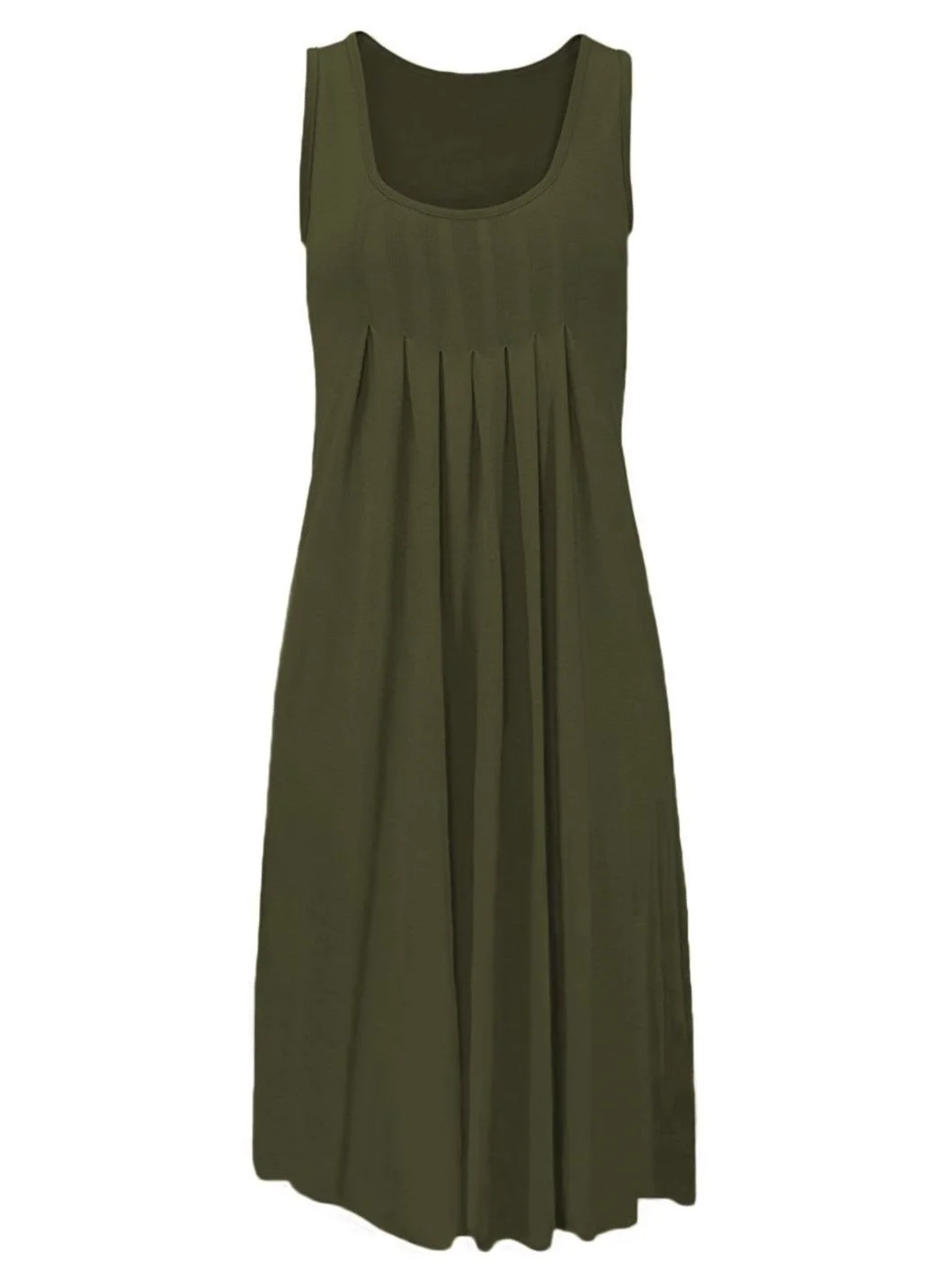 Women Round-neck Sleeveless Dress Casual Summer Short Dress