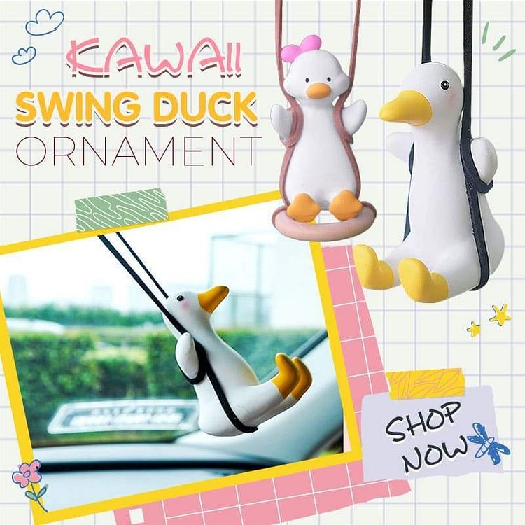 Kawaii Swing Duck Ornament