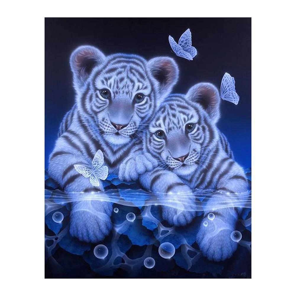 Full Round Diamond Painting Tigers (30*25cm)