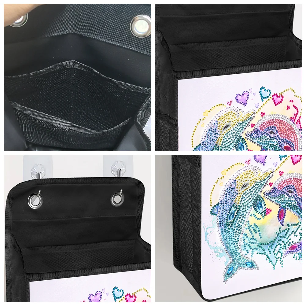 DIY Dolphin Diamond Painting Storage Bag Diamond Art Sundries Holder Bag