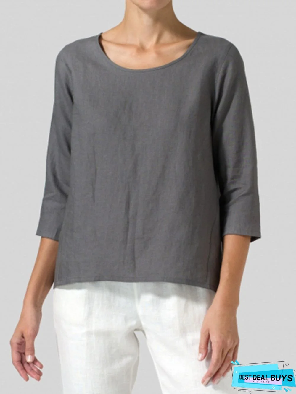 Women U-Neck Cotton Top