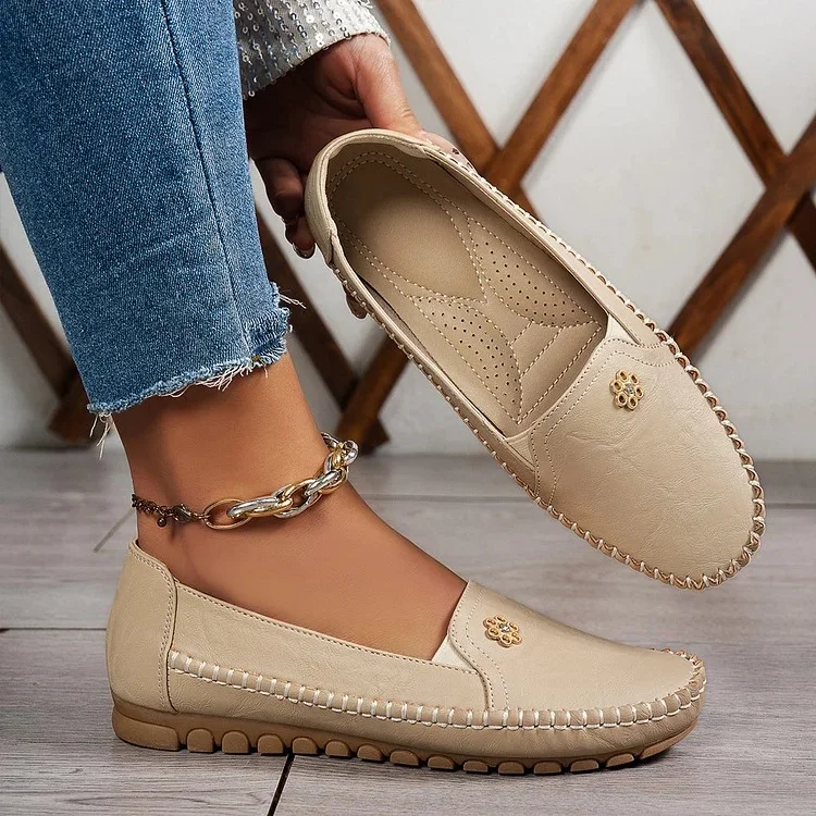 Women's Orthopedic Leather Shoes &ndash; Lightweight, Breathable, Anti-Slip