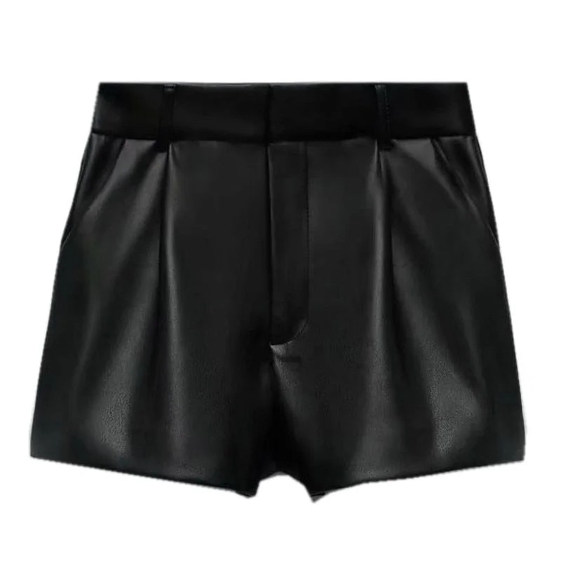 Snican Sexy High Waist Faux Pu Leather Shorts Women Bottom pantalon Taille Haute Fashion Spring Vintage Solid Short Cuir Femme