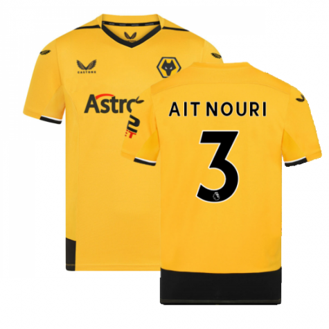 Wolves FC Rayan Aït-Nouri 3 Home Shirt Kit 2022-2023