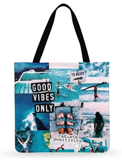Linen Eco-friendly Tote Bag - American Pop