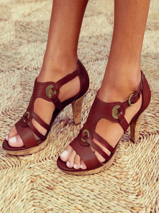 Womens  Summer New Style Elegant Buckle Strap Sandals