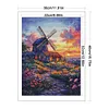 Windmill And Hut-14CT Stamped Cross Stitch Egyptian Cotton 30*40cm/11.81*15.75in tapestrymarket