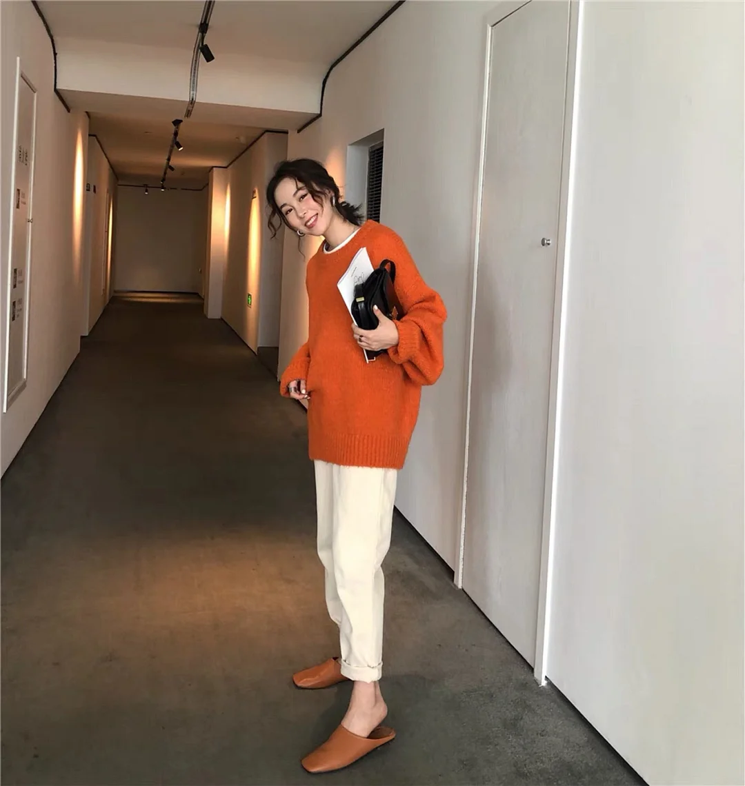 2020 Autumn Winter White Jeans Plus Size Woman High Waist Harem Pants Female Denim Pants Korean Style